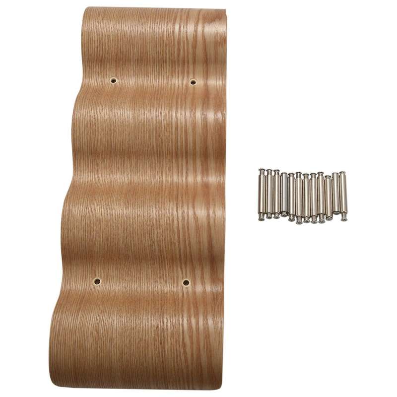 Wooden Wave Wine Rack Home Grape Wine Shelf(4 Layers 42.5x15.5x24cm)