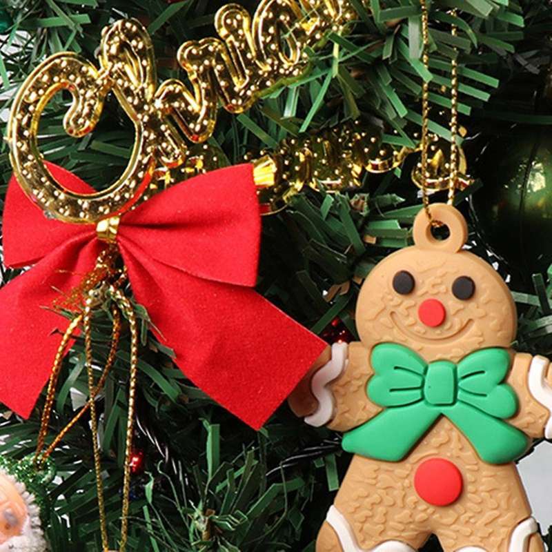 12pcs Gingerbread Man Christmas Tree Ornaments Xmas Soft Room Decor B