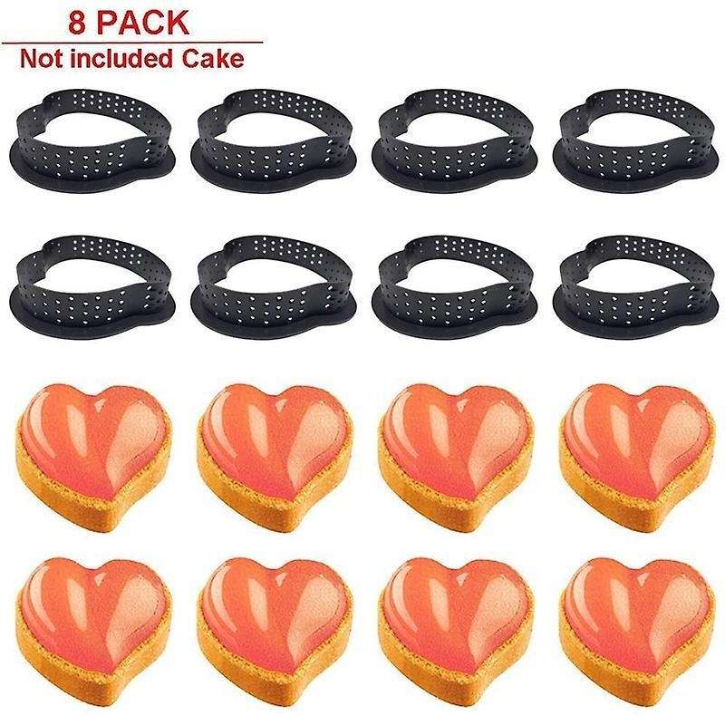 Cake Mold Perforated Cutter Cake Rings Baking Metal Ring Molds 8pcs