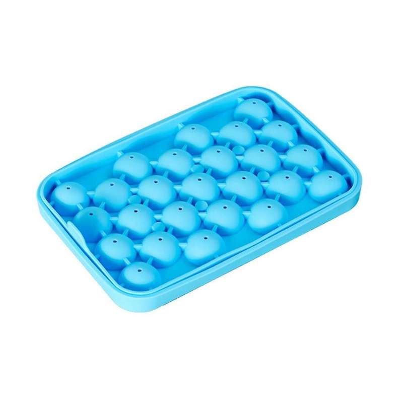 25 Grid Ice Cube Trays with Lids Ice Cube Mold Cube Bpa Free -blue