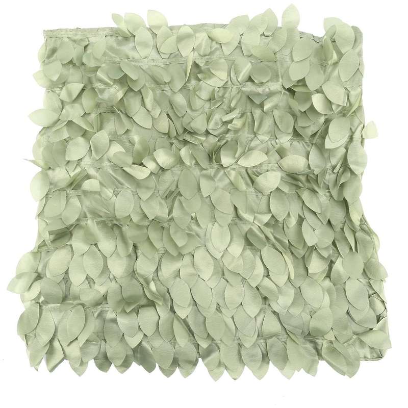 1 X Leaf-pattern Satin Pillow Case Cover 43 X 43cm-olive Green