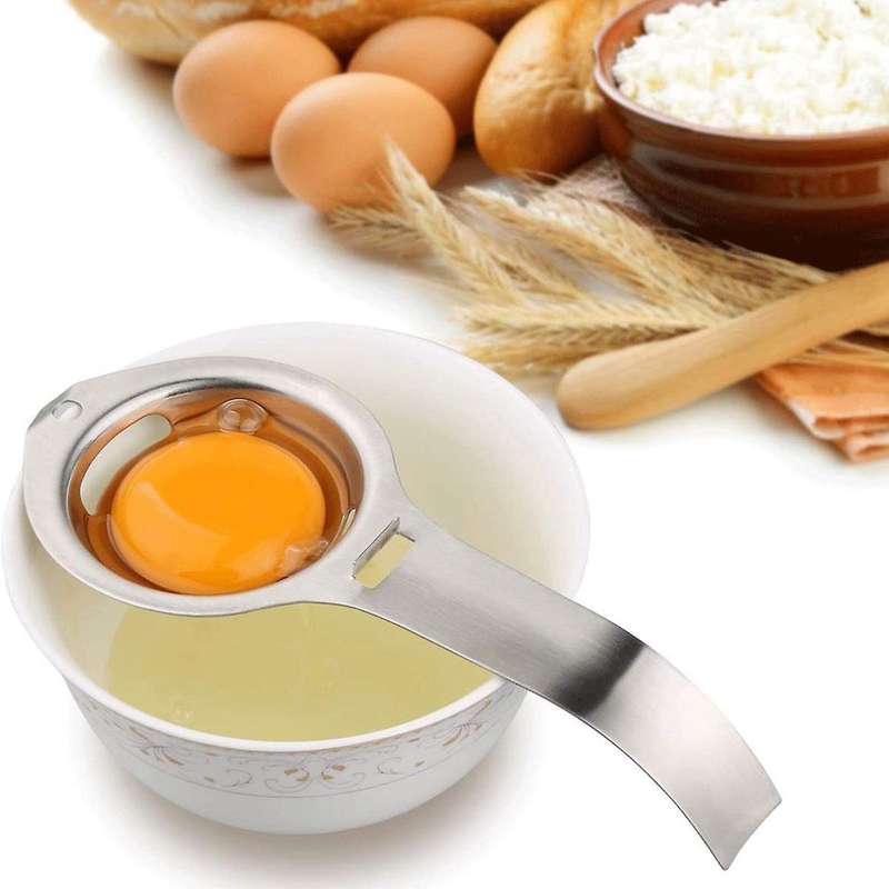 2 Pieces Of Egg Separator, Stainless Steel Egg White Yolk Strainer
