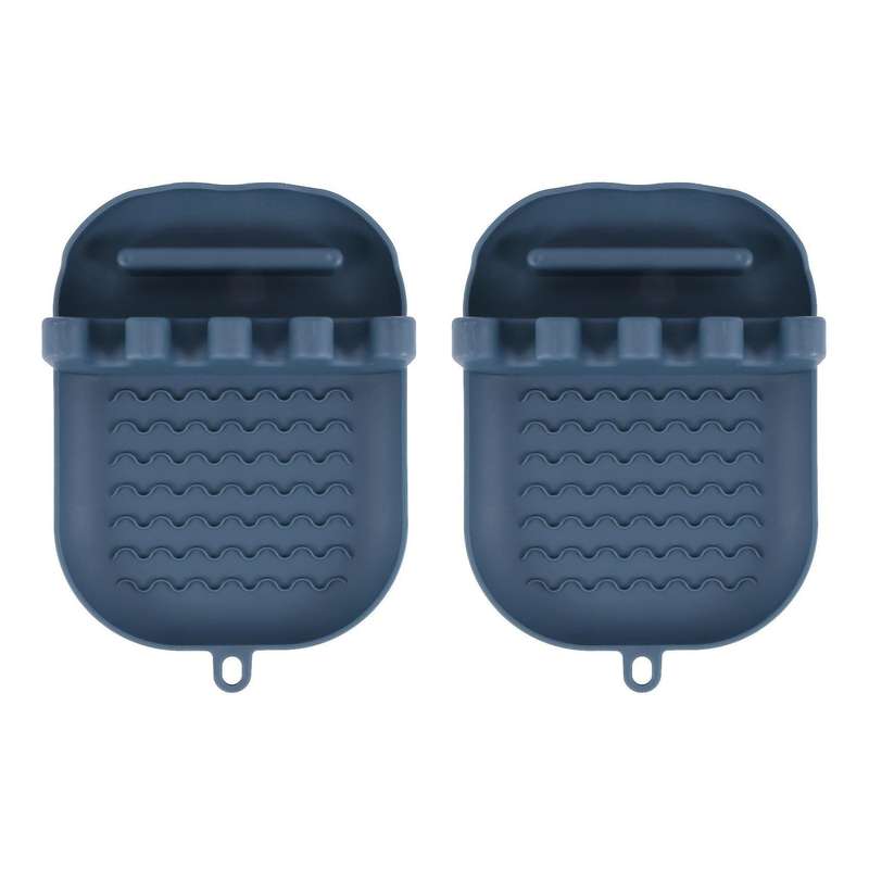 2x Utensil Rest With, Spoon Rest Lid Holder, Spoon Rack Navy Blue