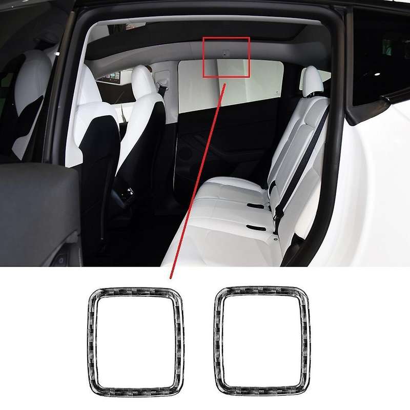Rear Side Reading Lights Decorative Sticker Carbon Fiber Frame