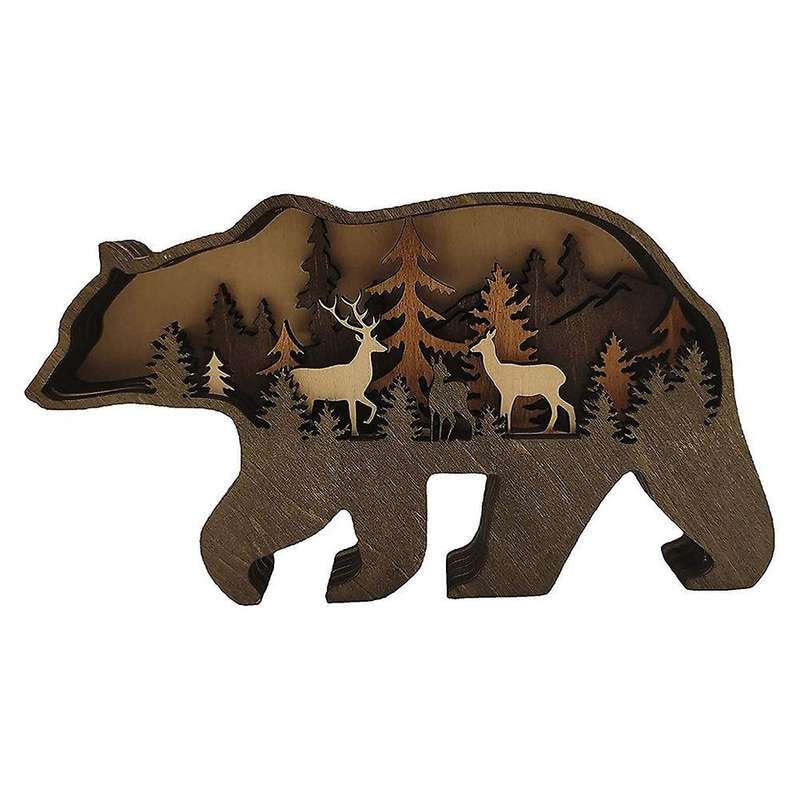 Bear and Deer Wall Decor for Home, Rustic Home Decor, Cabin Decor