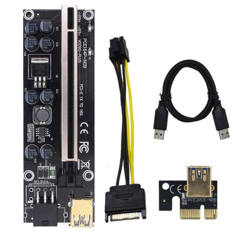 Ver009s Plus Pcie Riser Card Ver 009s Sata 15 Pin to 6 Pin Express