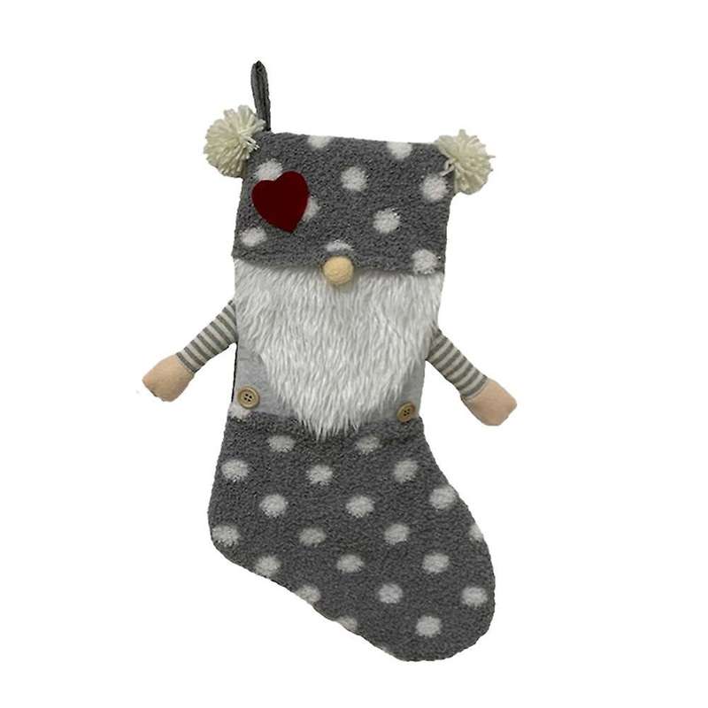 Christmas Stockings Ornaments Children New Year Candy Bag Gray