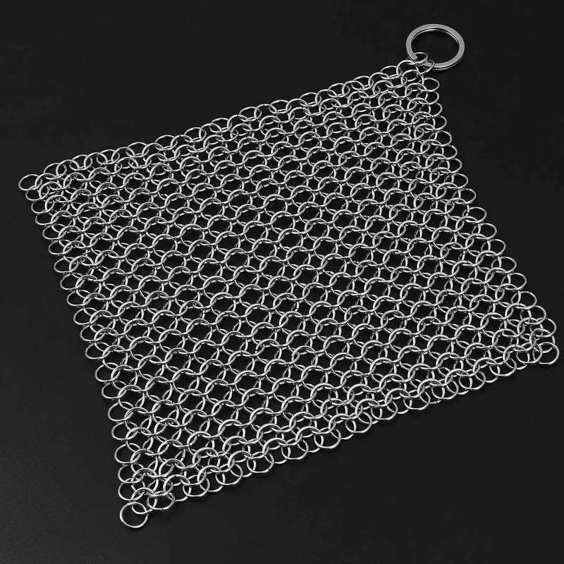 Cast Iron Cleaner - Premium 316 Stainless Steel Scrubber , 8x6 Inch