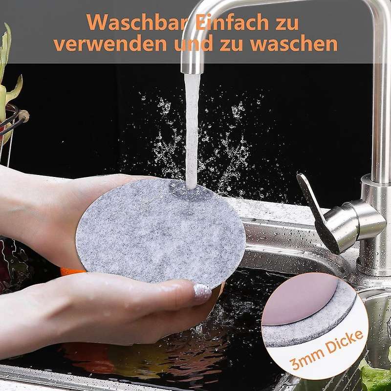 Washable Coasters for Glasses, Set Of 12, Round Drinks, Cups, (grey)