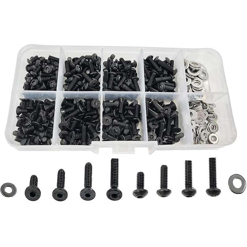 340pcs Rc Screws Kit Repair Tool M3 Flat Head/round Head & M3 M4 Flat
