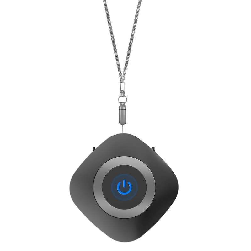 Air Purifier Necklace Wearable Air Purifier Ionizer for Home Black