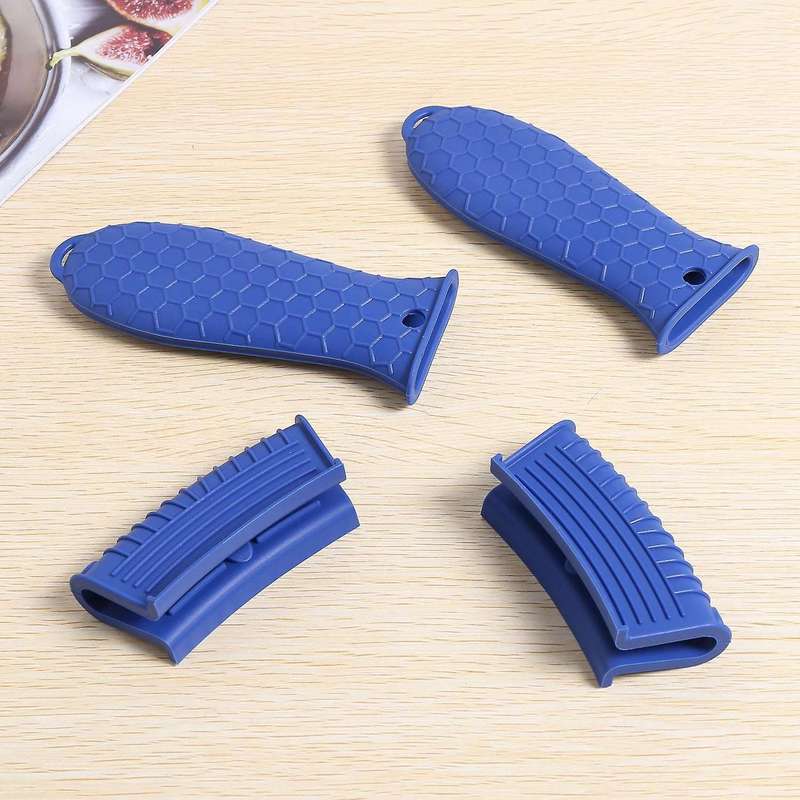 4 Pack Pot Handle Sleeve Rubber Cover Set for Skillet Frying Pan