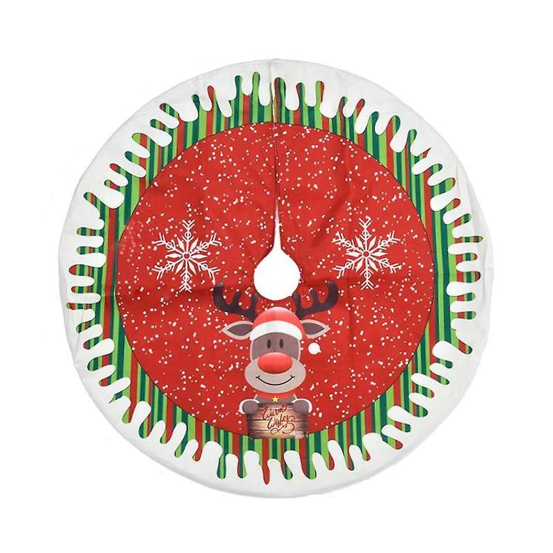 Christmas Tree Skirt, Xmas Print Tree Skirt for Christmas,elk