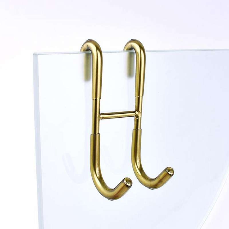 304 Stainless Steel S Hook Back Hook Of Plastic Glass Door Gold
