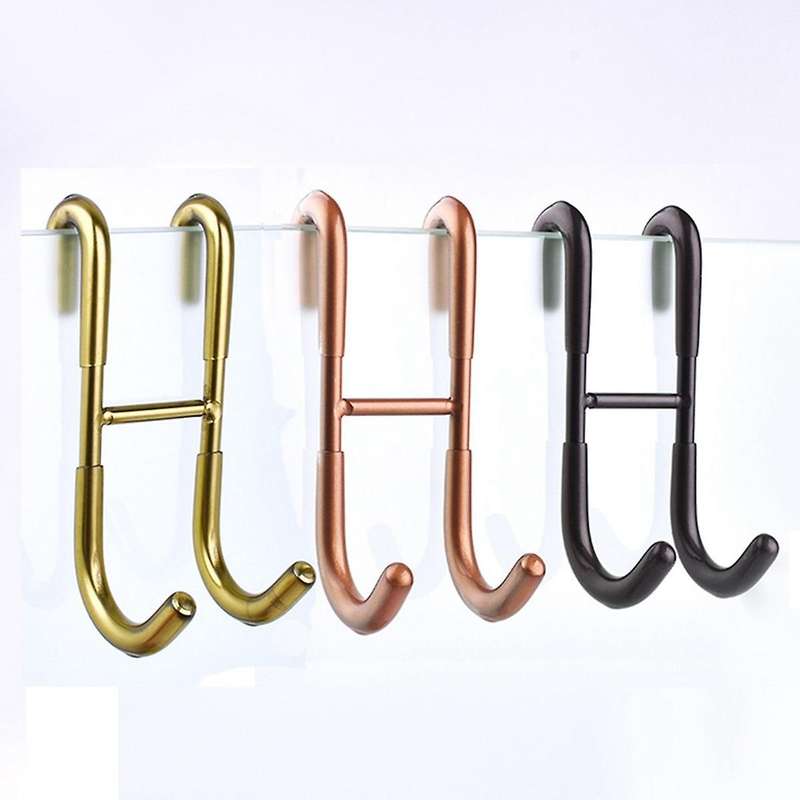 304 Stainless Steel S Hook Back Hook Of Plastic Glass Door Gold