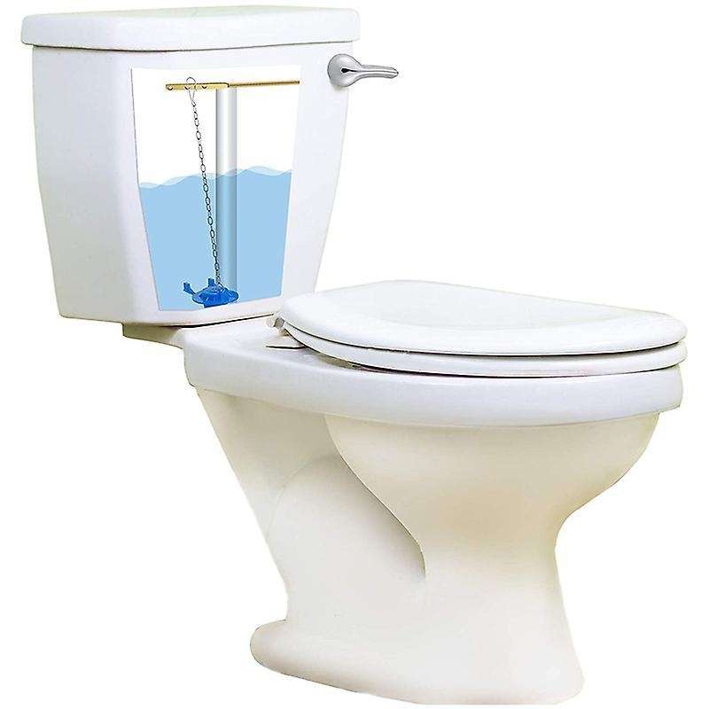 Replacement Rubber Toilet Bowl Flapper with 4 Pieces Flapper Chains