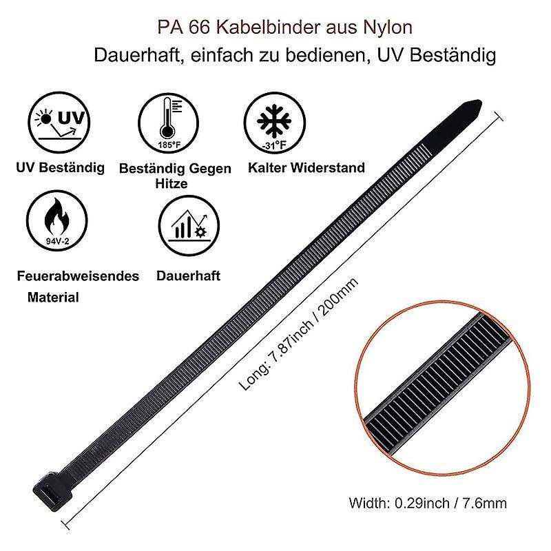 Cable Ties Pack Of 300 Mm X 7.6 Mm Ultra with 75 Kg Tensile Strength