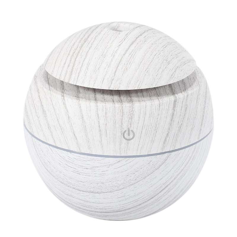 130ml Air Humidifier Usb Charge White Wood Grain with 7 Color Light