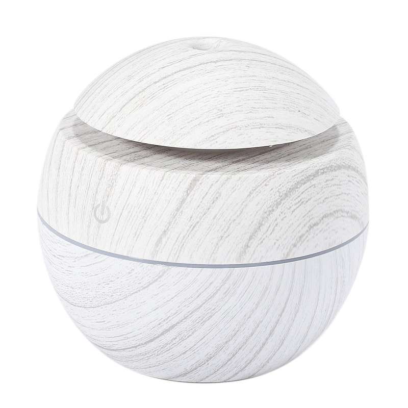 130ml Air Humidifier Usb Charge White Wood Grain with 7 Color Light