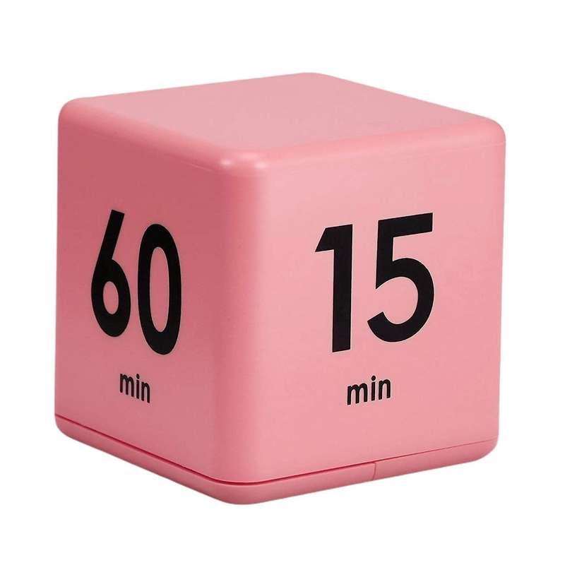 Time Cube-timer Kitchen Timer Gravity Sensor for Meditation (pink)