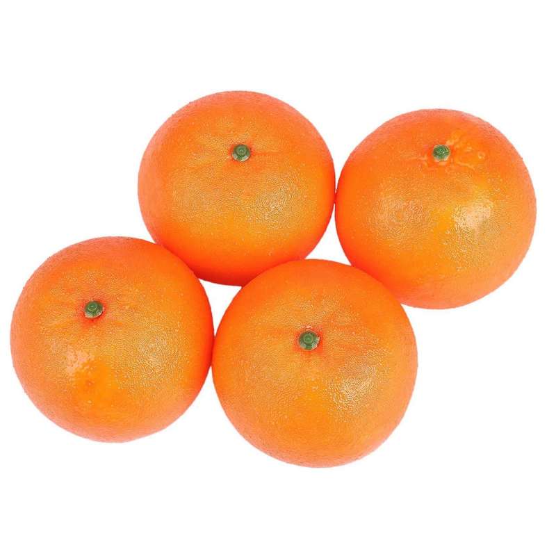 8 Pcs Soft Plastic Simulation Orange Fruit Home Decoration Burgundy