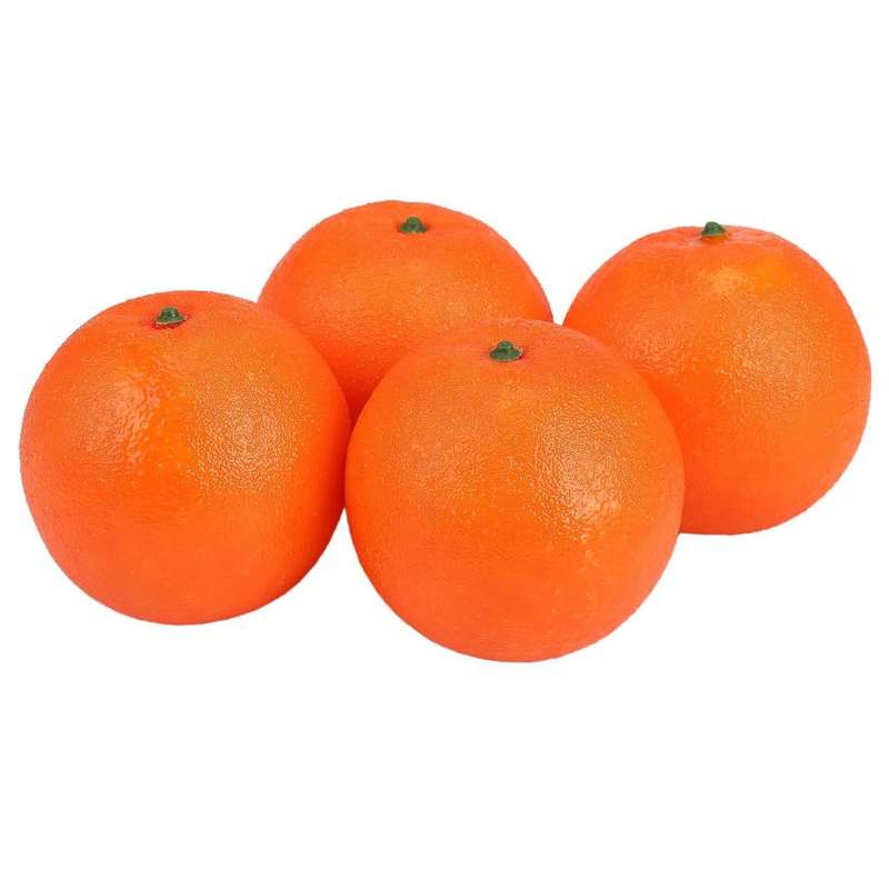 8 Pcs Soft Plastic Simulation Orange Fruit Home Decoration Burgundy