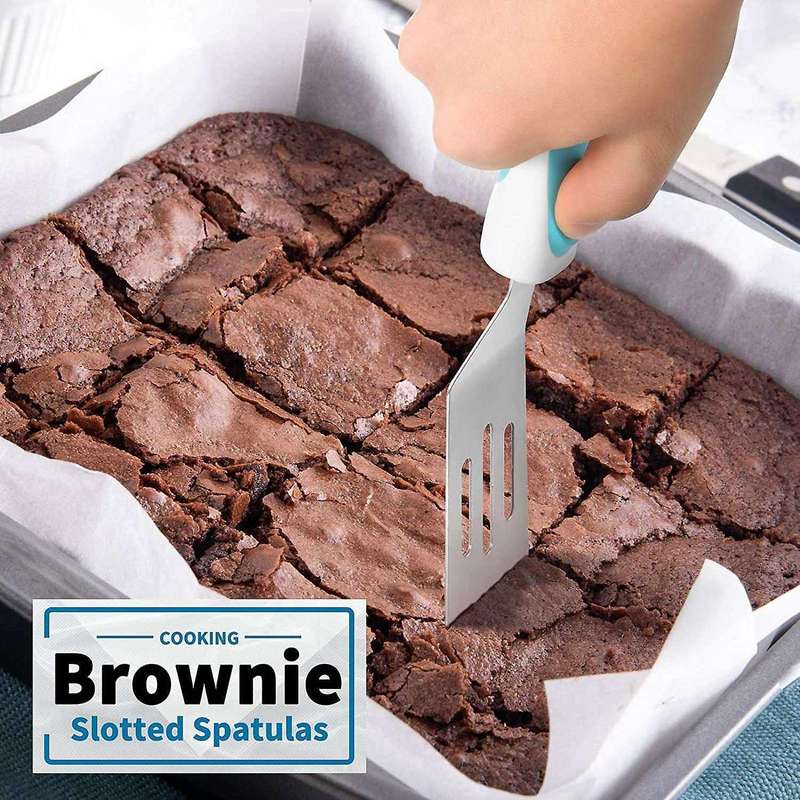 2 Pieces Mini Brownie Serving Spatula for Flipping Egg Cooking