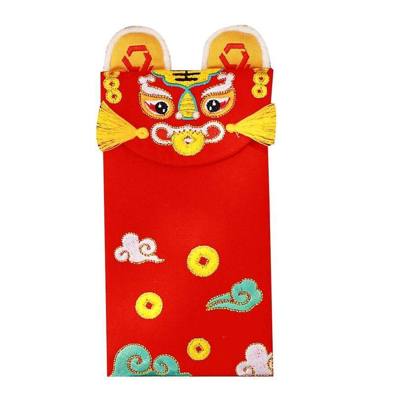 Tiger Chinese Silk Embroidery Red Envelopes,for Spring Festival,l