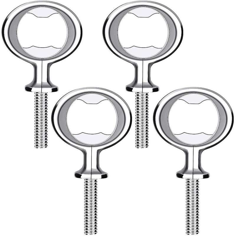 Diy Beer Bottle Opener Stainless Steel Flat Bottle Opener 4pc Silver