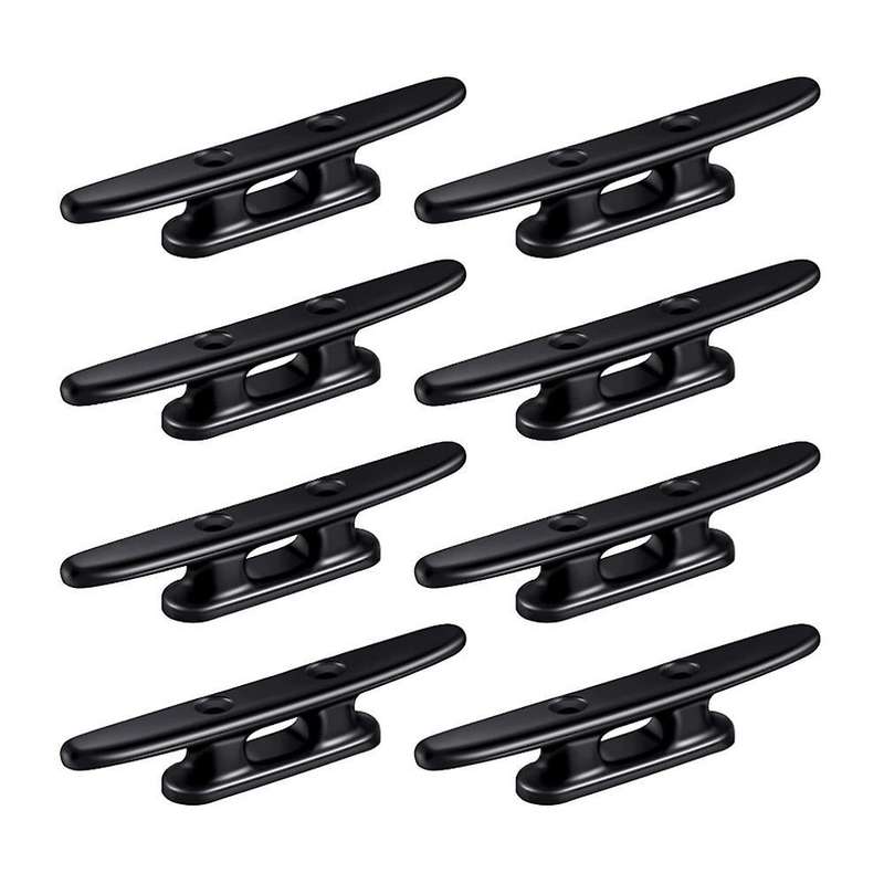 8pack 4 Inch Black Boat Cleat Boat Dock Cleats Strong Nylon Cleats
