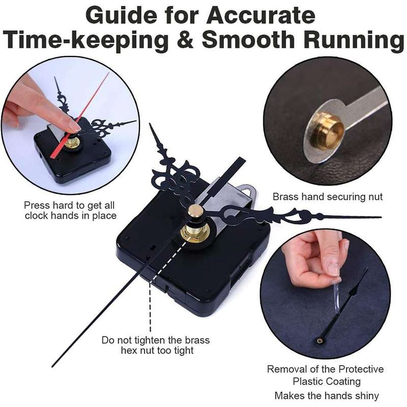 3pcs Long Shaft Quartz Clock Movement Mechanism Diy Clock Parts 31mm