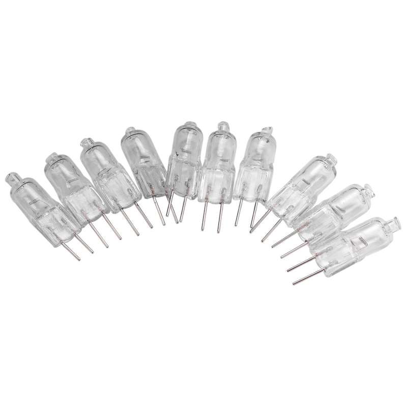 10x G4 Warm White Jc Halogen Capsule Bi-pin Light Bulb Lamp Clear 10 Watt 12v