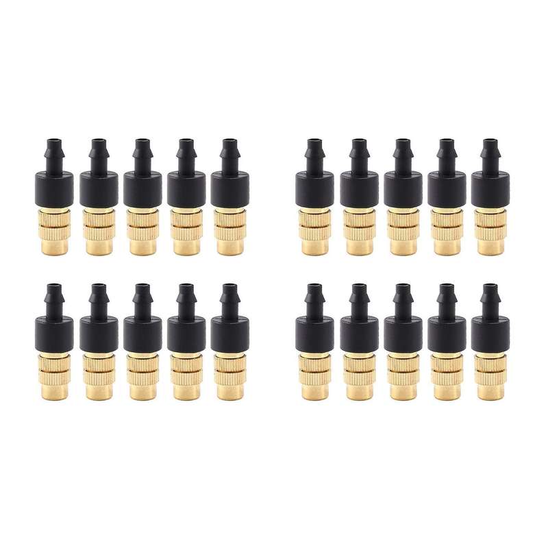 20 Pcs Adjustable Misting Nozzle for Gardening Sprinkler Sprayer