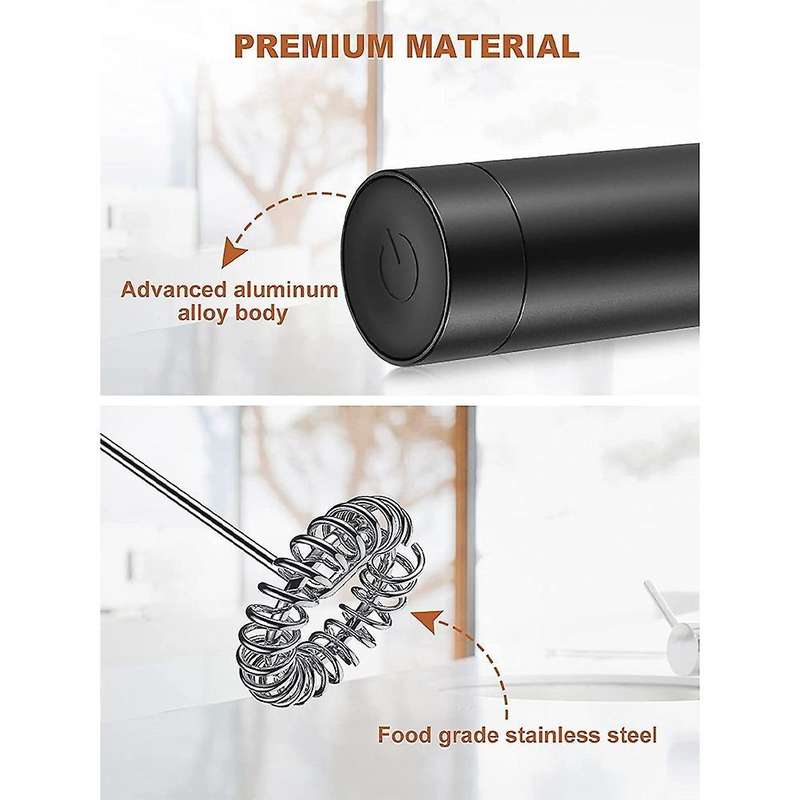 Electric Milk Frother, Aluminium Alloy Milk Frother for Cappuccino