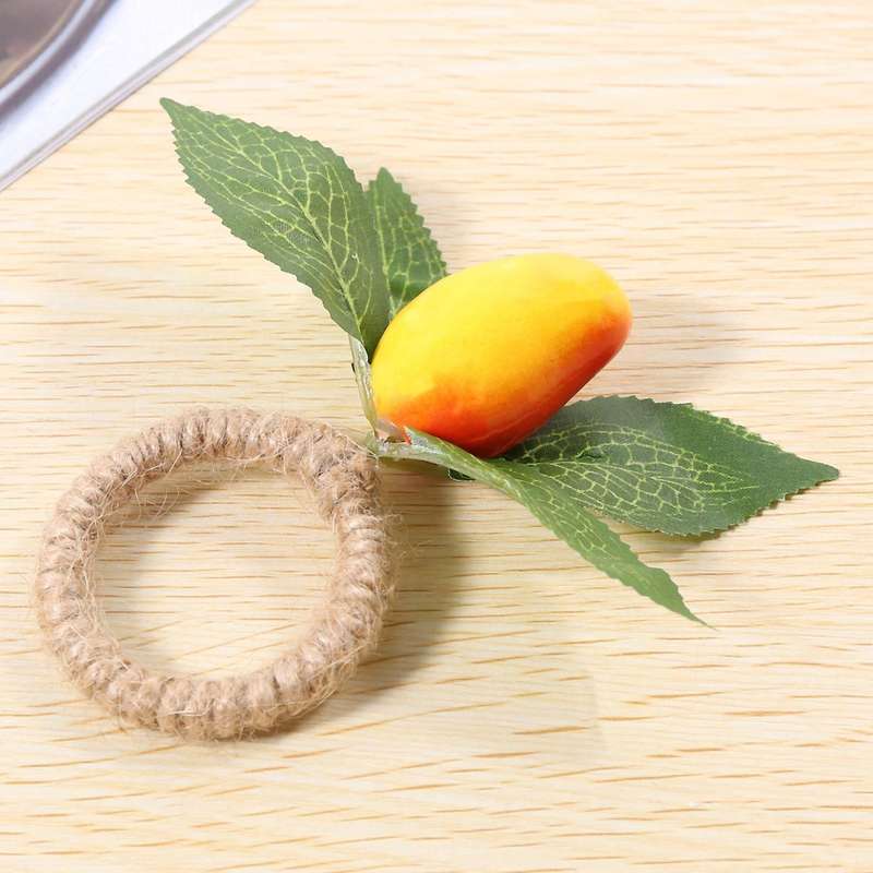 4pcs Simulation Mango Fruit Napkin Ring Mango Napkin Buckle