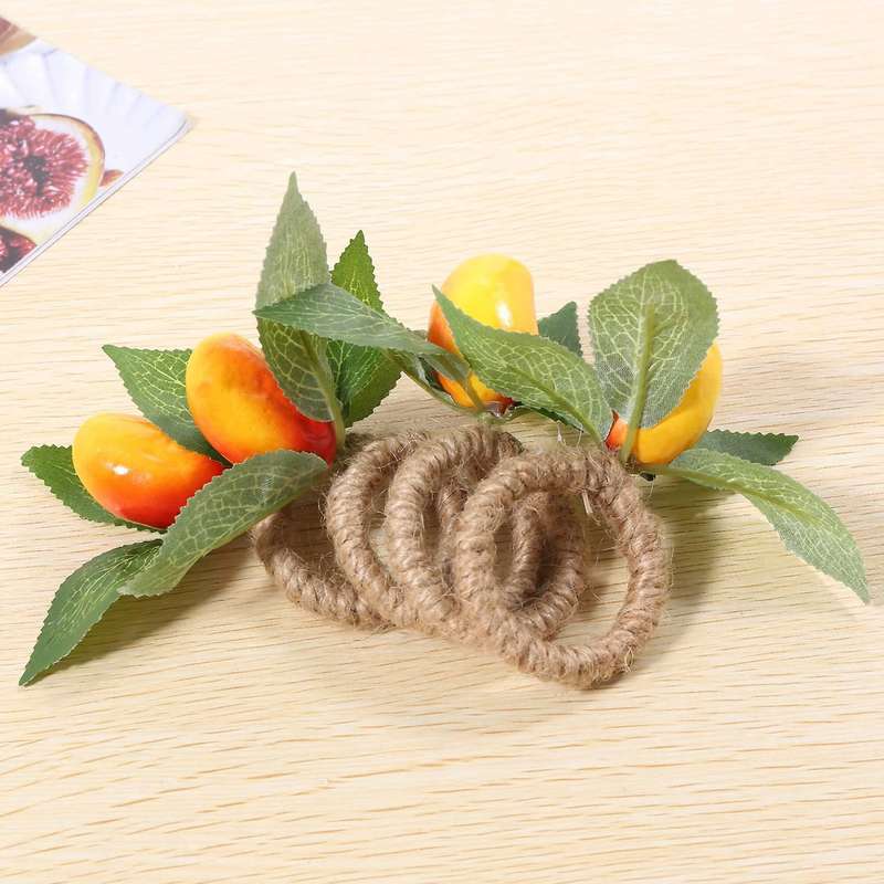 4pcs Simulation Mango Fruit Napkin Ring Mango Napkin Buckle