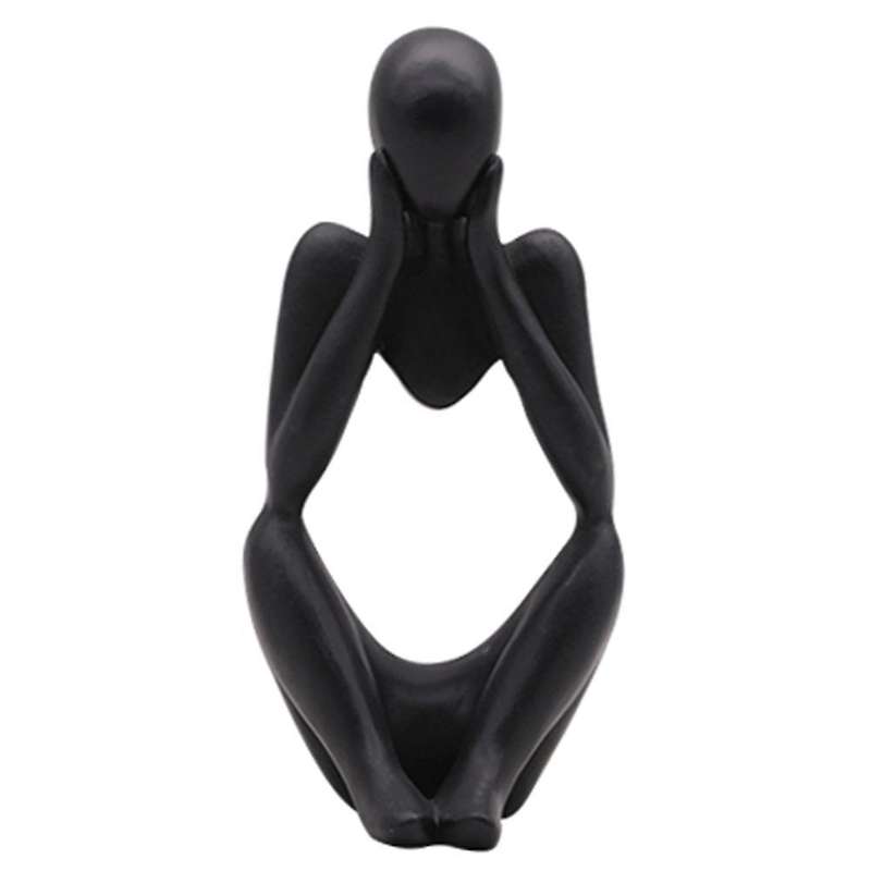 Thinker Statue Abstract Figure Sculpture Small Ornaments Resin-f