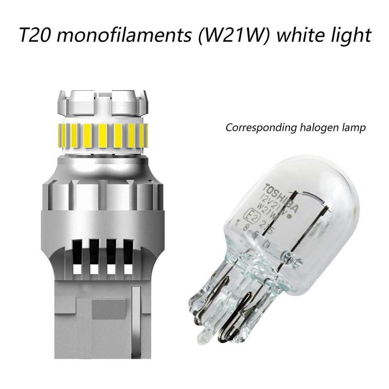 2pcs Car T20 7440 W21w Led Canbus Reverse Lights 7443 Led Bulb