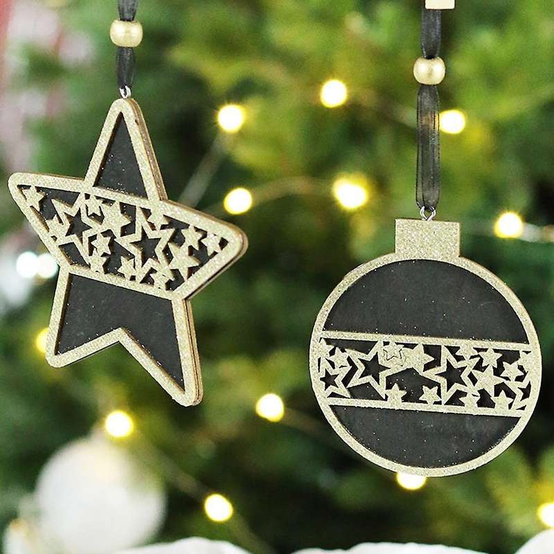 Wooden Star Craft Decoration Hanging Tag Ornaments Party