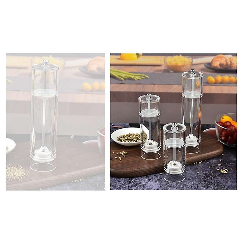 Salt and Pepper Grinder Clear Acrylic for Kitchen Accessories, M