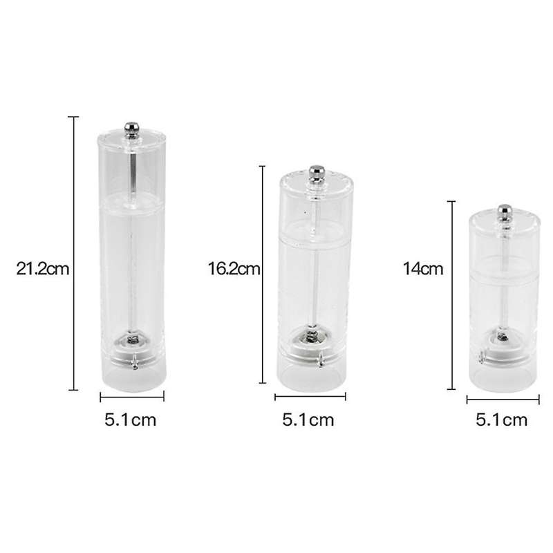 Salt and Pepper Grinder Clear Acrylic for Kitchen Accessories, M
