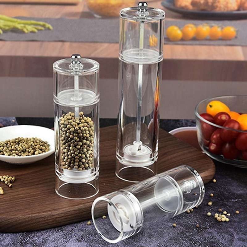 Salt and Pepper Grinder Clear Acrylic for Kitchen Accessories, M