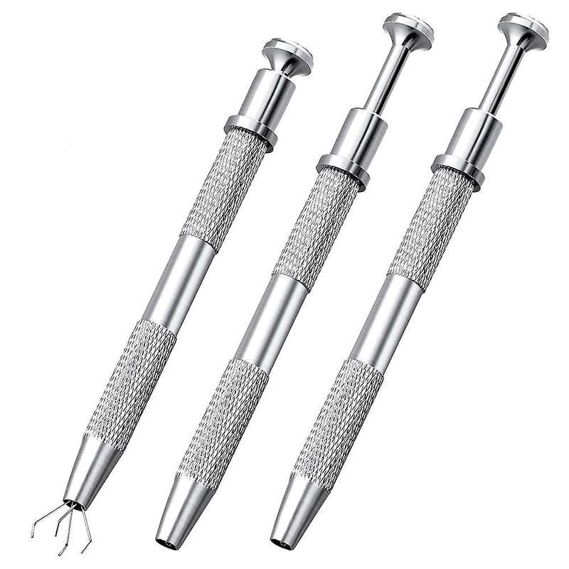 3 Pack Stainless Steel 4-claw Pick Up Tool, 4 Prongs Grabber