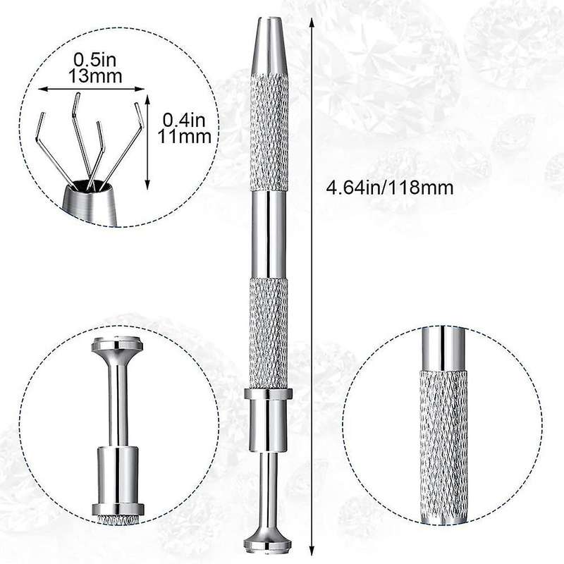 3 Pack Stainless Steel 4-claw Pick Up Tool, 4 Prongs Grabber