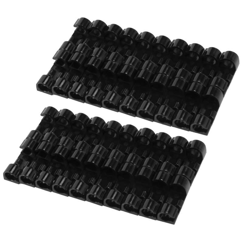 40pcs/lot Desktop Wire Clear Up Clips Holder Clamps (black)