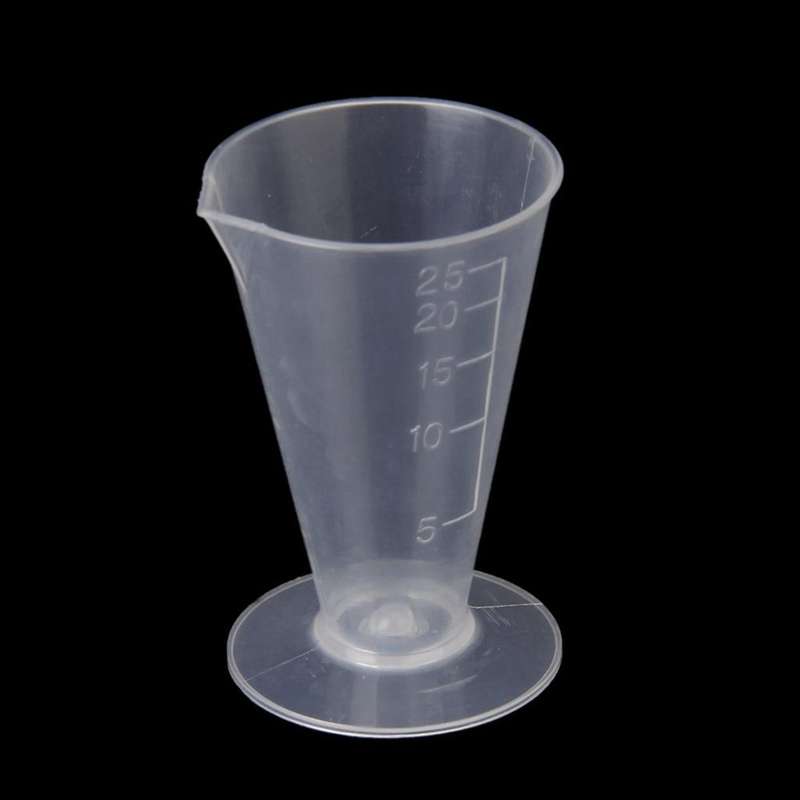 2 Pcs 50 Ml Laboratory Plastic Water Liquid Measuring Cup Transparent