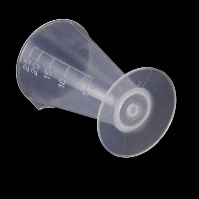 2 Pcs 50 Ml Laboratory Plastic Water Liquid Measuring Cup Transparent