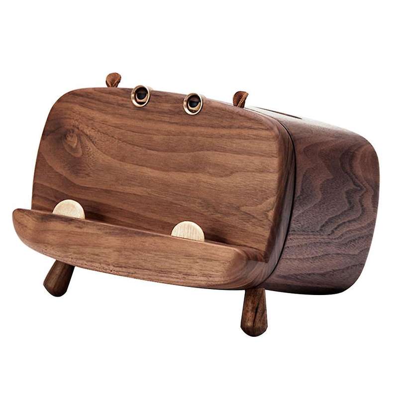 Solid Wood Hippo Tissue Box Living Room Light Luxury Pumping Box