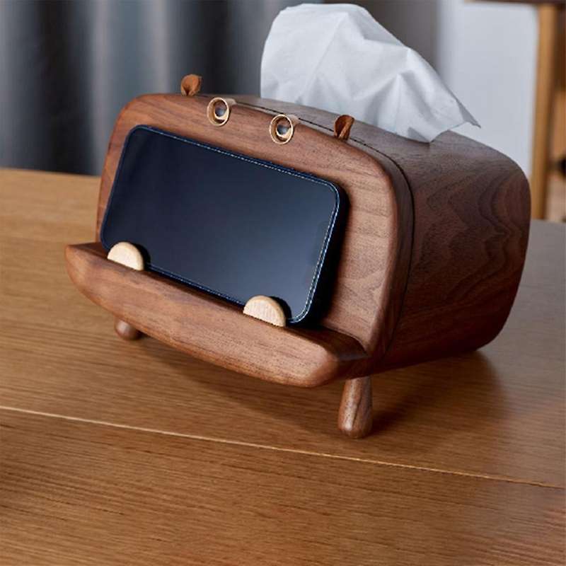 Solid Wood Hippo Tissue Box Living Room Light Luxury Pumping Box