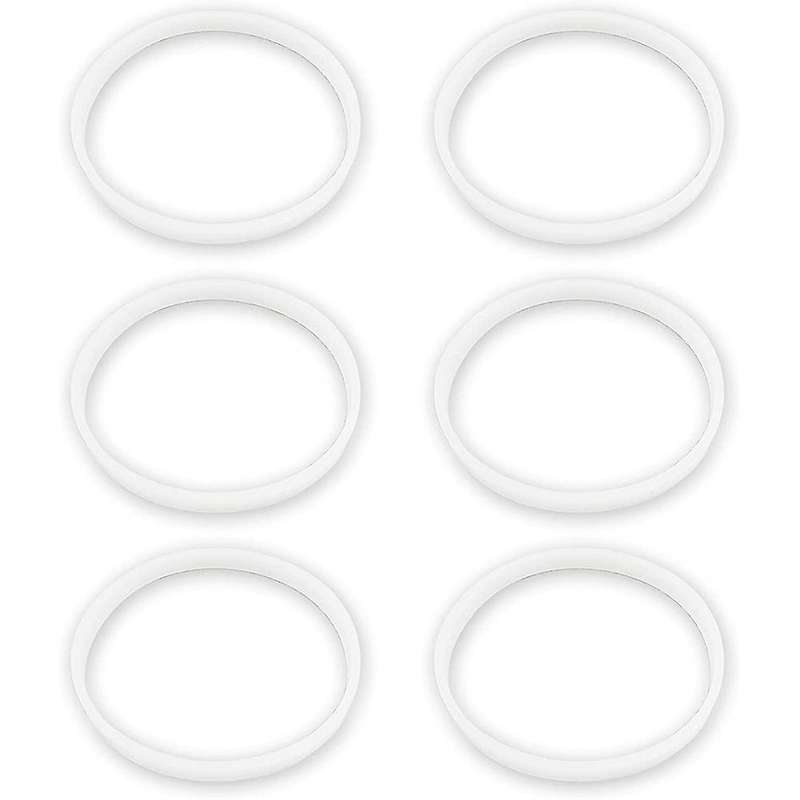 6 Pack Rubber Gaskets Replacement Seal White O-ring for Ninja Large